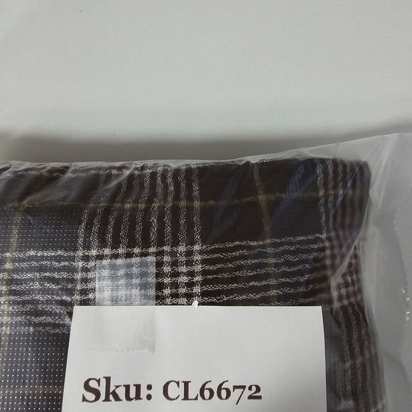 Habitat Womens Button Front Top Medium Plaid Long Sleeve Gauzy Lagenlook - Picture 13 of 13